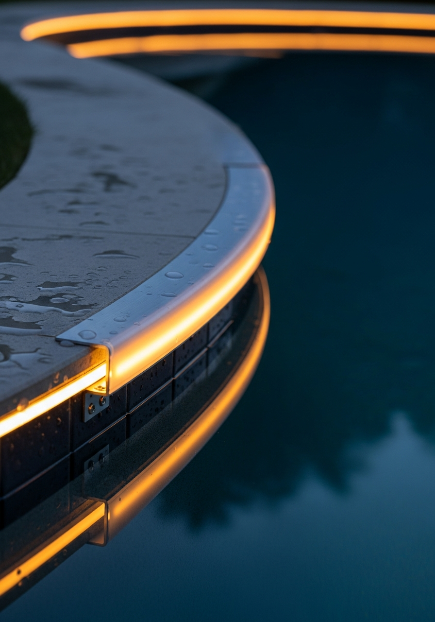 Pool edges and water features